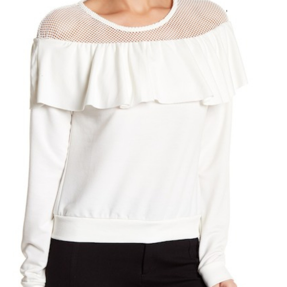 2 for $15 Poof Women's Ruffled Popover Long Sleeve Top